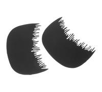Peigne à Fibres pour Ligne Capillaire en Plastique Noir, Lot de 2