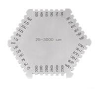 Peigne à film humide de forme hexagonale en acier inoxydable pour mesurer l'épaisseur du film de peinture humide 25 3000 um pour une utilisation dans la construction