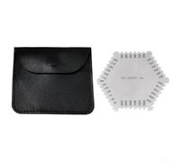 Peigne à film humide en acier inoxydable pour mesurer l'épaisseur du revêtement 25-3000 um, outil de règle hexagonale pour la mesure de film humide dans la construction, les produits chimiques,