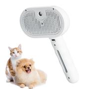 Peigne à fourrure Cat Spritz - Brosse à vapeur en acier ABS, rechargeable par USB de type C, outil de toilettage, réservoir de 35 ml, poils d'extrémité sphérique, contrôle du relâchement des poils |