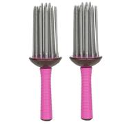 Peigne à friser les cheveux 2 pièces 8,7 pouces outil de coiffure pour cheveux bouclés auto-agrippants bigoudis portables peigne à friser à volume d'air antidérapant pour les styles de cheveux profess