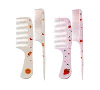 Peigne À Fruits 4 Pièces, Motif Fraise Et Orange, Ensemble Pour Enfants, Queue Pointue De Dessin Animé