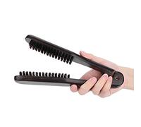 Peigne à Lisser Antistatique avec Manche en Bois, Double Brosse, Cheveux Lisses et Naturels, pour un Entretien Quotidien, Matériau en Bois Léger et