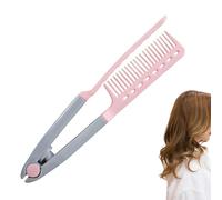 Peigne à lisser en forme de V - Poignée ergonomique - Fixation en fer plat | pour lisser - Parfait pour la maison, les voyages, les trajets - Outil de section en forme de V