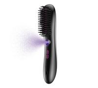 Peigne à lisser les cheveux - PC Nylon ABS Standard 22x4,5x6,2 cm Brosse ionique | Outil de coiffure professionnel avec réservoir d'huile, chauffage rapide, voyage, maison, Salon | Boucle lisse appriv