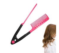 Peigne à lisser les cheveux - Peigne à lisser en fer plat | Brosse de coiffure en forme de V, outil thermique | Peignes professionnels àlisser les cheveux en céramique, outil de coiffure