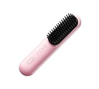 Peigne à lisser professionnel portable 4000 mAh rechargeable | Fer plat sans fil à 4 réglages de température pour femme, voyage, court, long, bouclé, ondulé, plage, salon, maison