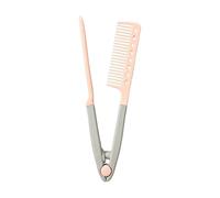 Peigne à lisser | Résistance à la chaleur | Fournitures de repassage plat en forme de V antistatiques | Brosse coiffante pour rendez-vous, vacances, trajets à la maison