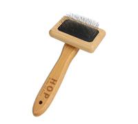 Peigne À Manche En Bambou Naturel Et Brosse À Cheveux En Acier Inoxydable,Outils Pour Animaux De Compagnie,N?ud Ouvert,Durable,Dense,Chiens Et Chats,Accessoires Pour Animaux D - Type S 14.5x7x3.5cm