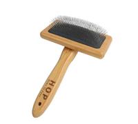 Peigne À Manche En Bambou Naturel Et Brosse À Cheveux En Acier Inoxydable,Outils Pour Animaux De Compagnie,N?ud Ouvert,Durable,Dense,Chiens Et Chats,Accessoires Pour Animau - Type M 15.4x10.4x3.7cm