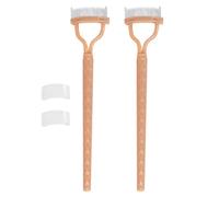 Peigne à mascara, peigne à cils en métal,2 Pack Metal Dents Separator Bross avec couvercle - Fournitures de maquillage, outil de toilettage, peignant défini, pinceau à sourcils pour les amateurs de be