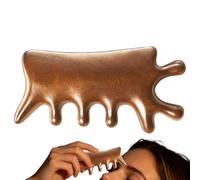 Peigne à massage scalp | Outil à dents larges en santal naturel | Masseur capillaire naturel | Pour dos, cou, corps, maison, voyage, douche, yoga, spa capillaire, facial, méditation, aromathérapie