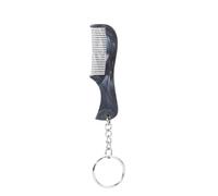 Peigne à moustache à barbe avec chaîne pour homme - Petite poche - Multifonctionnel - Lisseur de cheveux - Peigne à barbe et moustache
