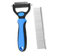Peigne à nœuds pour poils de chat, peigne à nœuds pour animaux de compagnie pour chiens | Peigne à perdre double face pour chat - Brosse métallique double face ergonomique avec dents denses et rangée