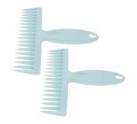 Peigne à Poils de Balai Bleu, Outil Propre PP Réutilisable 2 Pièces | Tapis et Ramassage Domestique, Manche à Petits Trous, Peigne à Dents Anti-peluches, Entretien Simple