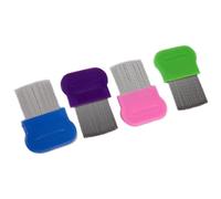 Peigne à Poux,4 Pcs Peigne à Dents en Acier Inoxydable, Peignes D'élimination des Poux,Peigne Anti Poux et Lentes Pour bébé,enfants, adultes et animaux de compagnie,Chien Chat Anti Puce et Anti Tique