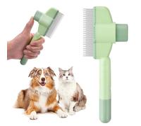 Peigne à puces pour chiens et chats - Avec bouton de déclenchement - Pour chats à poils courts et longs