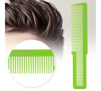 Peigne à Queue de Rat, Peigne de Barbier pour la Coupe des Cheveux, en Plastique de Carbone Antistatique Professionnel avec Conception Antidérapante pour les Stylistes (GREEN)