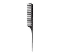 Peigne à queue de rat, peigne professionnel en aluminium pour coiffeur, barbier, salon de coiffure, coiffure, mèches, tresses, avec embout de séparation, pour coiffeurs hommes et (Noire)