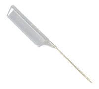 Peigne à queue en acier pratique pour salon et usage domestique - Accessoires de coiffure tendance avec poignée ergonomique en acier