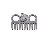 Peigne à queue forme tête de cheval en aluminium Hippotonic Argenté TU