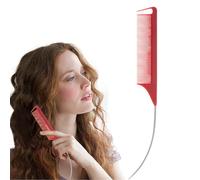 Peigne à queue pointue - Peigne de toilettage antistatique, 1 outil de | séparation en fibre de carbone avec dents fines, résistant à la chaleur, équipement de salon, aiguille pour tissage, tresse e