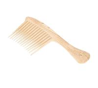 Peigne à Râteau Tortue en Os - Démêlant Boucles et Afro, Dents Larges - Outil Coiffure Lisse