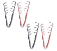 Peigne À Texture Pliable, Peigne Démêlant À Dents Larges, 4pcs Peignes Coiffant Texturisant, Outil Coiffant Volume Racines Frange Hommes Femmes Accessoire Soin Épaisseur