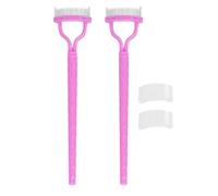 Peigne à yeux, séparateur de cils, lot de 2 séparateurs de cils en métal, peigne avec couvercle, brosse à sourcils, outil de soin, applicateur de maquillage Brow Make Up