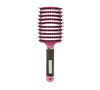 Peigne àfro 1pcs Femmes Hommes Coiffures Maillot De Massage Peigne Fashion mouillé Brosse à cheveux for femmes Coiffure antistatique Peigne Chauffant(Pink with bristle)