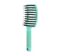 Peigne àfro Cheveux Brosse Scalp Massage Peigne Brochettes Brosse à cheveux et Nylon Femmes humides Démarrage bouclés Brosse à cheveux for salon Toiles de coiffure Outils Peigne Chauffant(Type A Green