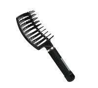 Peigne àfro Cheveux Brosse Scalp Massage Peigne Brochettes Brosse à cheveux et Nylon Femmes humides Démarrage bouclés Brosse à cheveux for salon Toiles de coiffure Outils Peigne Chauffant(Type B black