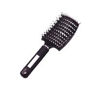 Peigne àfro Cheveux Brosse Scalp Massage Peigne Brochettes Brosse à cheveux et Nylon Femmes humides Démarrage bouclés Brosse à cheveux for salon Toiles de coiffure Outils Peigne Chauffant(Type A Black