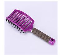 Peigne àfro Cheveux Brosse Scalp Massage Peigne Brochettes Brosse à cheveux et Nylon Femmes humides Démarrage bouclés Brosse à cheveux for salon Toiles de coiffure Outils Peigne Chauffant(Type A Purpl