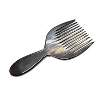 PEIGNE AFRO DEMELOIR A DENTS LARGE EN CORNE DE ZEBU VÉRITABLE 16 CM - 100% FAIT MAIN