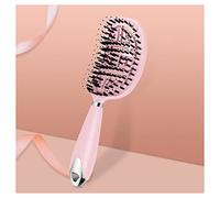 Peigne àfro Femmes Cheveux Scalp Massage Peigne Chevalle Nylon Brosse à cheveux mouillée Brosse à cheveux de déchets bouclés for Salon Barber Coiffeur Outils de coiffure Peigne Chauffant(Light pink)
