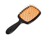 Peigne àfro Filles cheveux cheveux cuir chevelu massage peigne poils poitrine nylon femmes humides brosses de cheveux de démarrage bouclé for salon outils de coiffure Peigne Chauffant(Orange A)