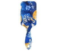 Peigne amusant pour cheveux bleus Safari - Brosse de massage pour cuir chevelu - Pour cheveux épais - Poignée ergonomique - cepillo para definir rizos