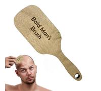 Peigne amusant pour homme chauve - Cadeau de blague pratique en bois pour poisson d'avril, anniversaire et fête