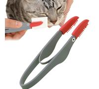 Peigne anti-larmes pour chien avec tête de brosse en silicone avec poignée