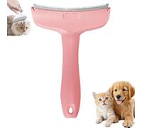 Peigne anti-mue à dents en V, outil de démêlage pour animaux de compagnie avec lame incurvée, brosse multifonctionnelle pour chiens et chats