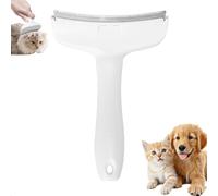 Peigne anti-mue à dents en V, outil de démêlage pour animaux de compagnie avec lame incurvée, brosse multifonctionnelle pour chiens et chats