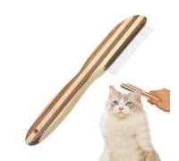 Peigne anti-pelliculaire en métal, brosse à dents en acier | Peigne à dents étroit avec manche en bois pour hygiène du cheveu profond, outil pour cheveux