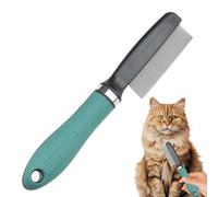 Peigne anti-poux pour chat - Brosse de toilettage professionnelle double face - Peigne de démêlage pour chiot - Peigne fin et large pour le bain, les cheveux et la coupe - Accessoire indispensable