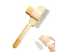Peigne Anti Puces pour Chat Chien | Peigne Anti Puce Polyvalent avec Bouton de Déverrouillage pour Peignage et l'épilation | Peignes Démêlant Ergonomique For Chiens Chats À Poils Courts et Longs