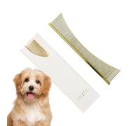 Peigne anti-puces pour chat - Peigne pour le visage de chien en acier inoxydable - Outil de démêlage pour le salon, l'extérieur, l'intérieur après le bain - Soin quotidien pendant le changement de