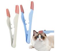 Peigne anti-taches pour les yeux de chien - Peigne polyvalent pour les yeux de chien - 2 pinceaux pour fissures fréquentes d'animaux - Brosse portable anti-taches pour ANI
