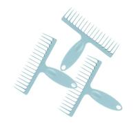Peigne Antipelliculaire 3 Pièces en PP, Outil de Nettoyage des Cheveux | Poignée Confortable, Dents pour Retirer les Poils, Entretien des Balais, Lot de 3 Pièces