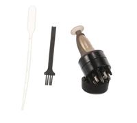 Peigne Applicateur 3ml pour Cuir Chevelu et Racines, Noir Transparent | Application Précise et Répartition Uniforme, Embout à Bille, Pipette et Brosse de Nettoyage Inclus, Plastique et Métal