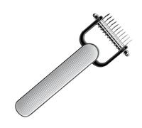 Peigne auto-nettoyant pour chat - Peigne auto-nettoyant pour chat - Brosse pour chat - Deux côtés - Outil de toilettage pour animaux de compagnie - Râteau de toilettage